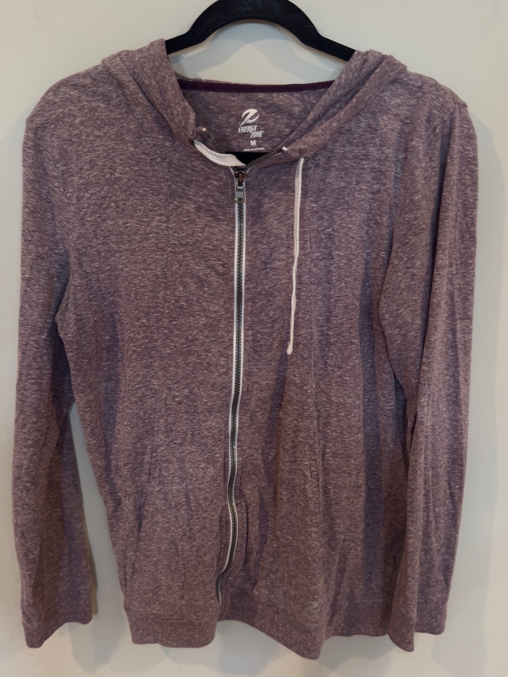 Energy Zone Women's Heather Mauve Zip Hoodie
